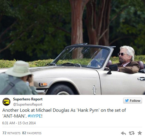 ไมเคิล ดักลาส ปรากฏโฉมในมาด แฮงค์ พิม จากกองถ่าย Ant-Man 