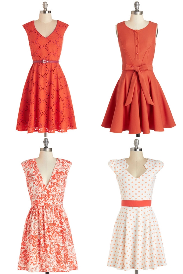 ชุดไปงานแต่งงานโทนสีส้ม