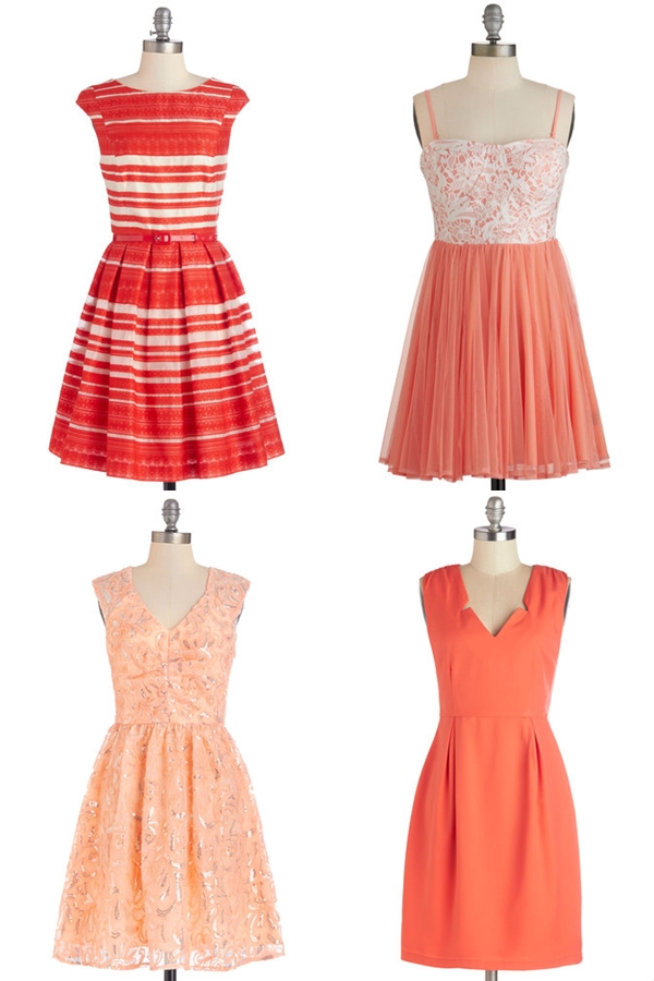 ชุดไปงานแต่งงานโทนสีส้ม