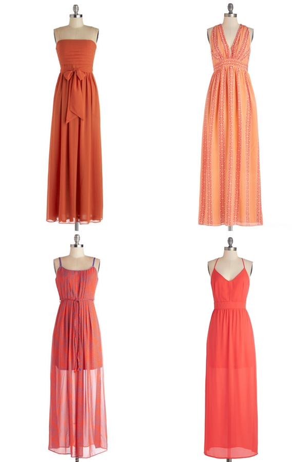 ชุดไปงานแต่งงานโทนสีส้ม