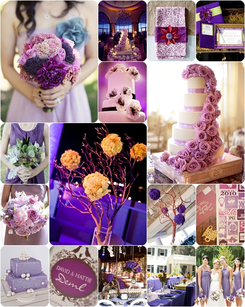 ธีมงานแต่งงานสีม่วง