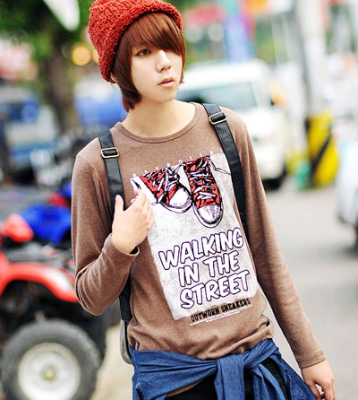 เสื้อยืดแฟชั่นเกาหลี