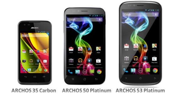 เปิดตัว ARCHOS 35 Carbon, 50 Platinum และ 53 Platinum รุ่นใหม่ล่าสุด