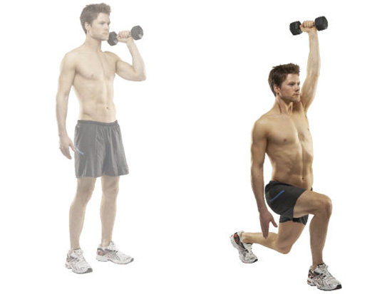 Reverse lunge press