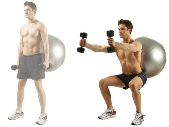 Squat with front raise