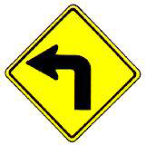 ทางโค้งรัศมีแคบเลี้ยวซ้าย