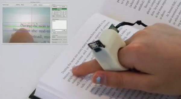 Finger Reader ต้นแบบแหวนอ่านหนังสือด้วยปลายนิ้ว