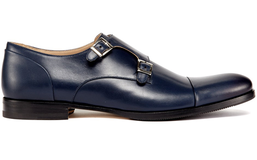 Leather Double Monk-Strap Shoes