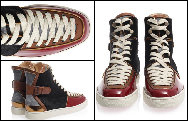 Alfie Calf Hair High Top Trainers