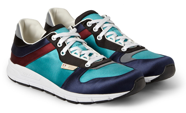 Panelled Satin Sneakers