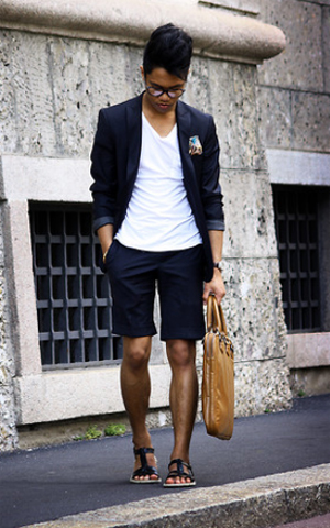 เสื้อสูทกับกางเกงขาสั้น