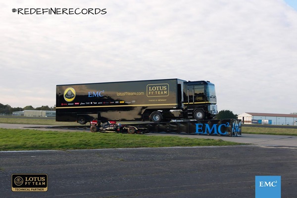 รถบรรทุกกระโดดข้ามรถแข่งฟอร์มูล่าวัน