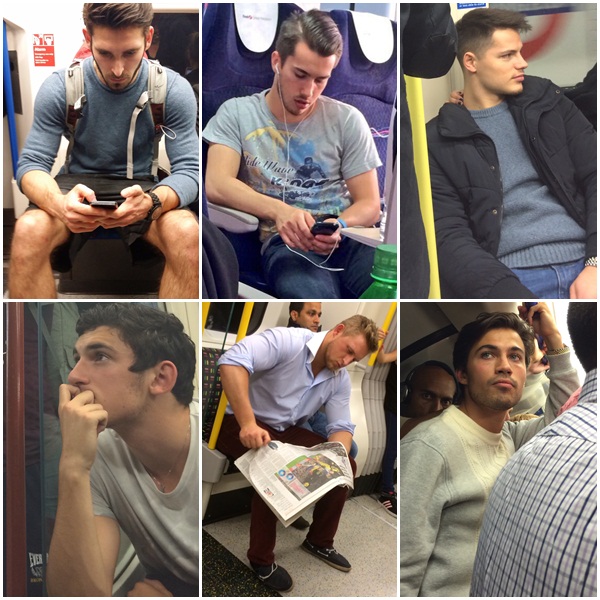 ผู้ชายหล่อบนรถไฟใต้ดิน