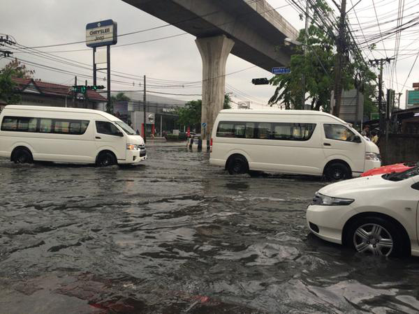 ขับรถลุยน้ำท่วม