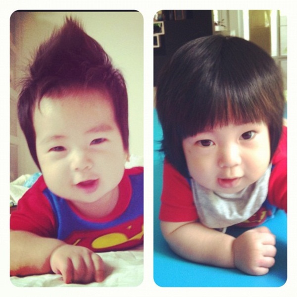 ชมภาพ...น้องออกัส-น้องออร์ก้า ลูกสาวลูกชาย เปิ้ล นาคร