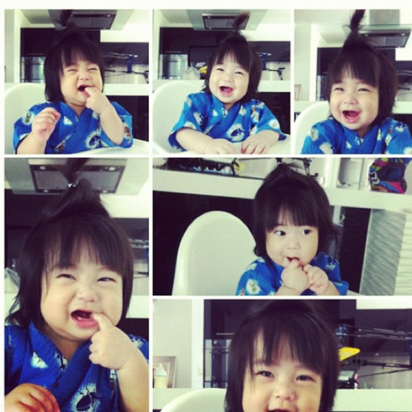 ชมภาพ...น้องออกัส-น้องออร์ก้า ลูกสาวลูกชาย เปิ้ล นาคร