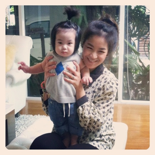 ชมภาพ...น้องออกัส-น้องออร์ก้า ลูกสาวลูกชาย เปิ้ล นาคร