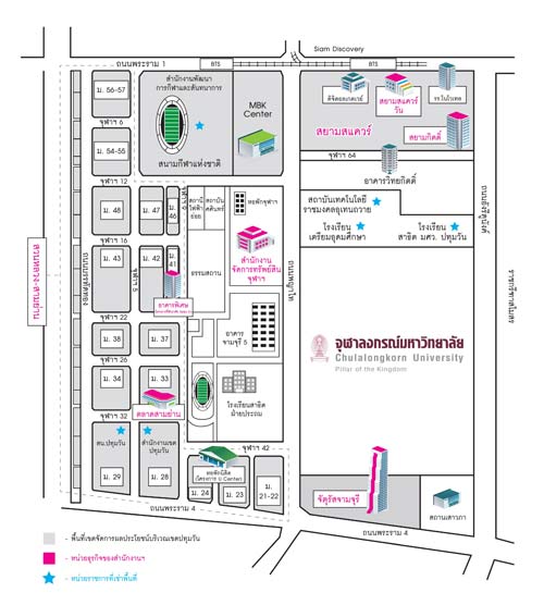 แผนผังพื้นที่เขตจัดการผลประโยชน์บริเวณเขตปทุมวัน ในปัจจุบัน