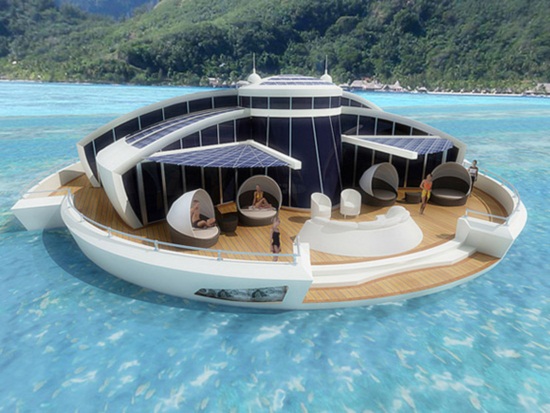 สุดเจ๋ง! รีสอร์ทลอยน้ำ ใช้พลังงานเเสงอาทิตย์
