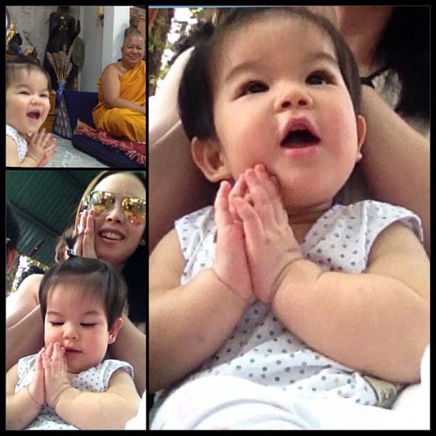 น้องโสน สุดแฮปปี้ พ่อมอส พาทำบุญวันเกิดครบ 1 ขวบ