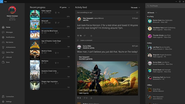 เปิดตัวแอพฯ Xbox ศูนย์รวมความบันเทิงเกมเมอร์ Xbox One และ Windows 10