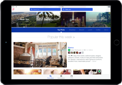 Foursquare for iPad